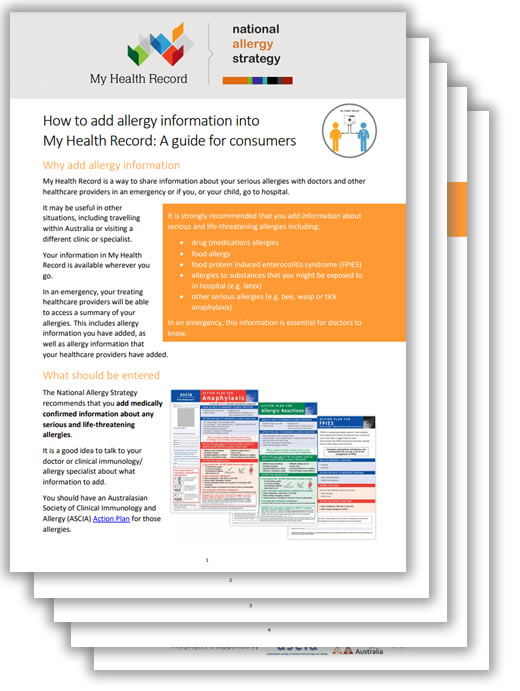 How to add allergy information into My Health Record A guide for consumers