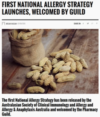 National Allergy Strategy 7102015 Pharmacy Guild story
