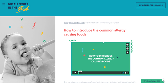 NIPBUB how to introduce allergy causing foods