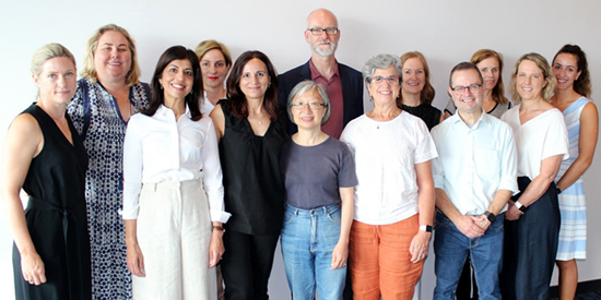 From left: Dr Katie Frith, Briony Tyquin, Dr Preeti Joshi, Prof Michaela Lucas, Sandra Vale, Dr Melanie Wong, Dr William Smith, Maria Said (AM), Dr Vicki McWilliam, Dr Brynn Wainstein, Dr Wendy Freeman, Jody Aiken and Eleanor Thackrey.