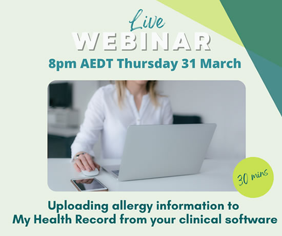 My Health Record Webinar, Thursday 31 March